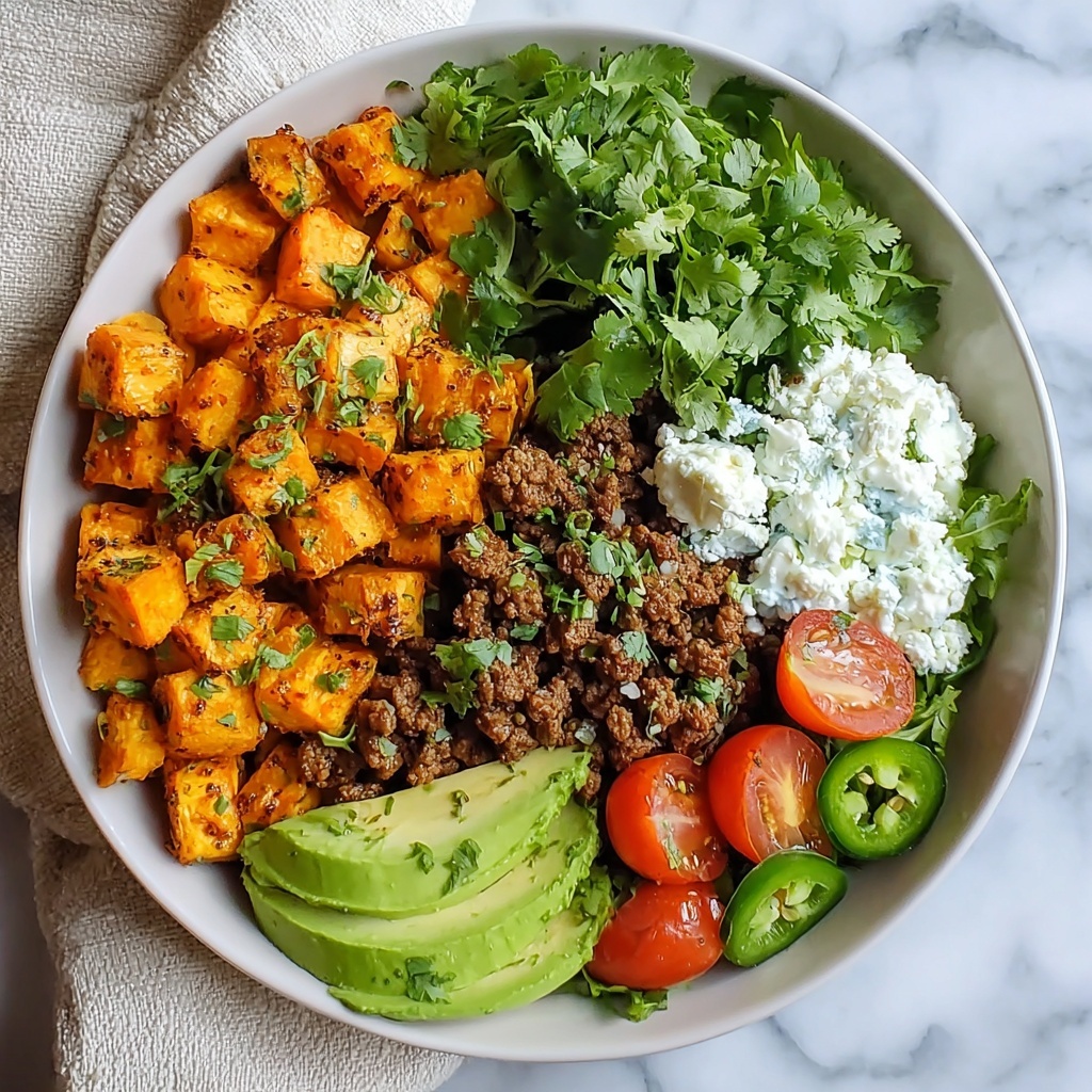 Cottage Cheese Ground Beef and Sweet Potato Bowls Recipe - Recipe Image