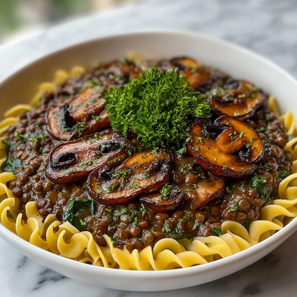 Simple Lentil Mushroom Stroganoff Recipe - Recipe Image