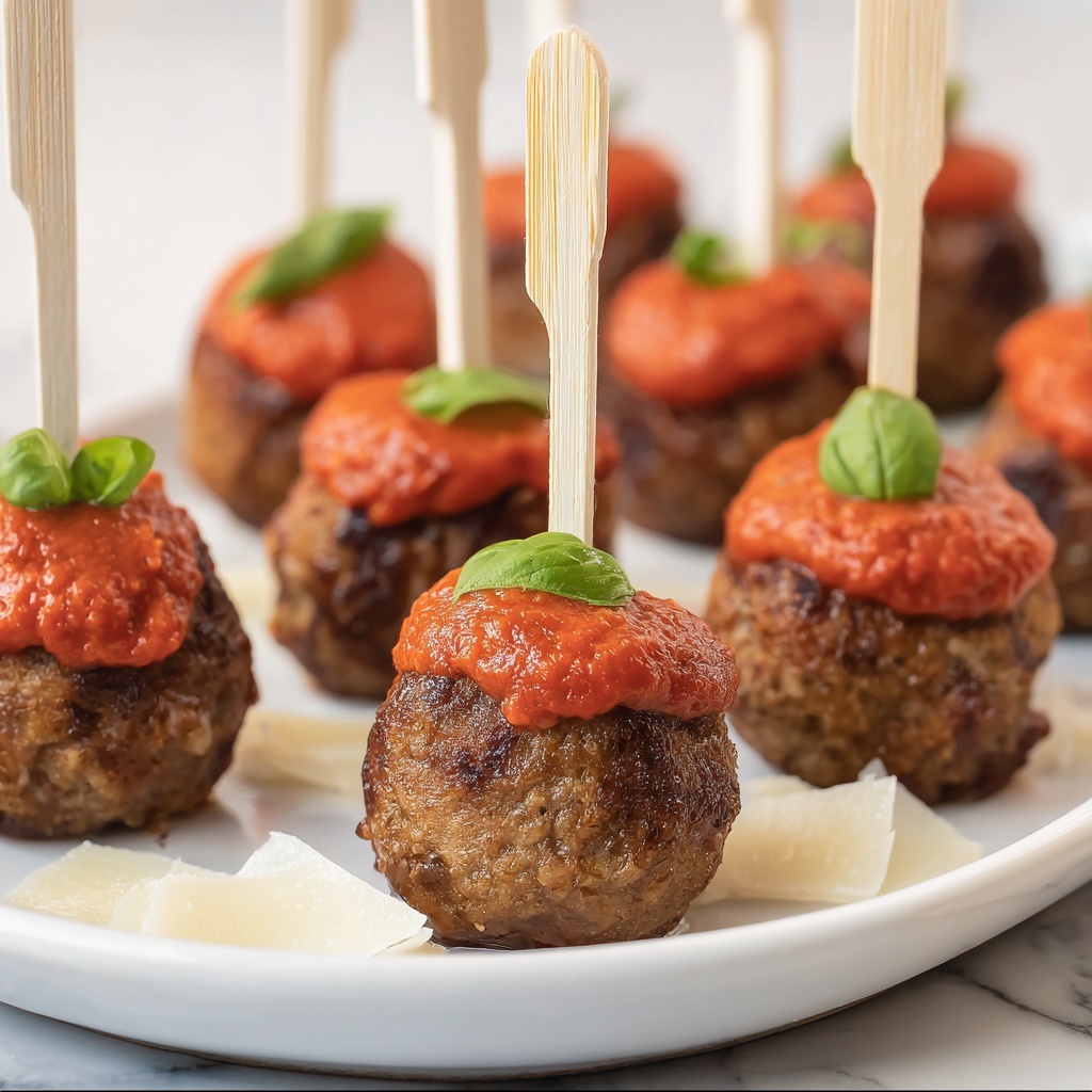 Mozzarella Stuffed Vegetarian Meatball Bites Recipe - Recipe Image
