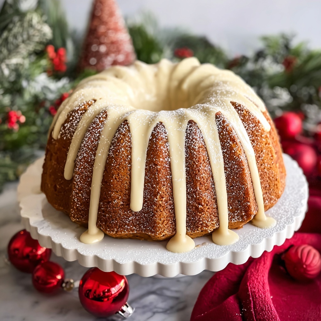 Eggnog Bundt Cake with Eggnog Frosting Recipe - Recipe Image