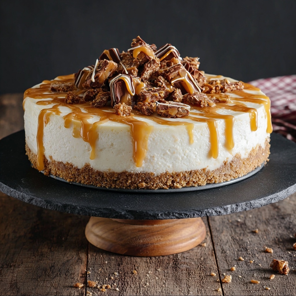 Toffee Caramel No-Bake Cheesecake Recipe - Recipe Image