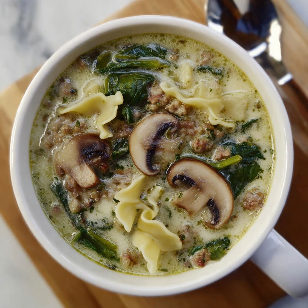 Creamy Alfredo Lasagna Soup Recipe - Recipe Image