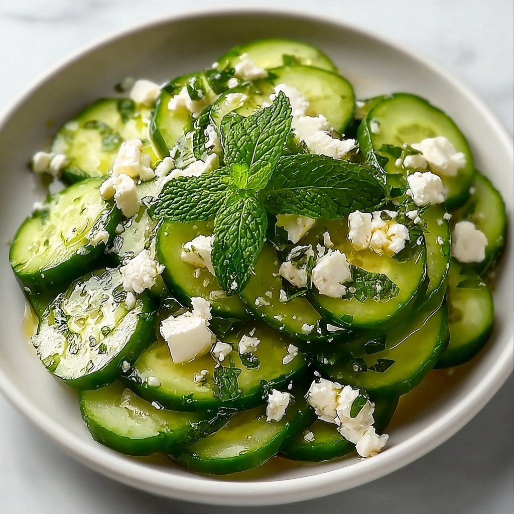 Cucumber Feta Salad: Crisp, Creamy & Bursting with Mediterranean Flavor Recipe - Recipe Image