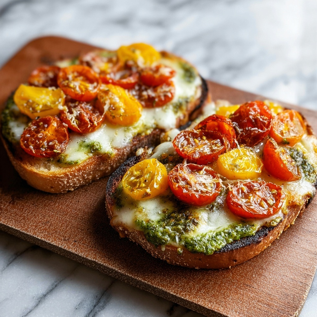 Pesto Cheddar and Tomato Baguette Sandwich Recipe - Recipe Image
