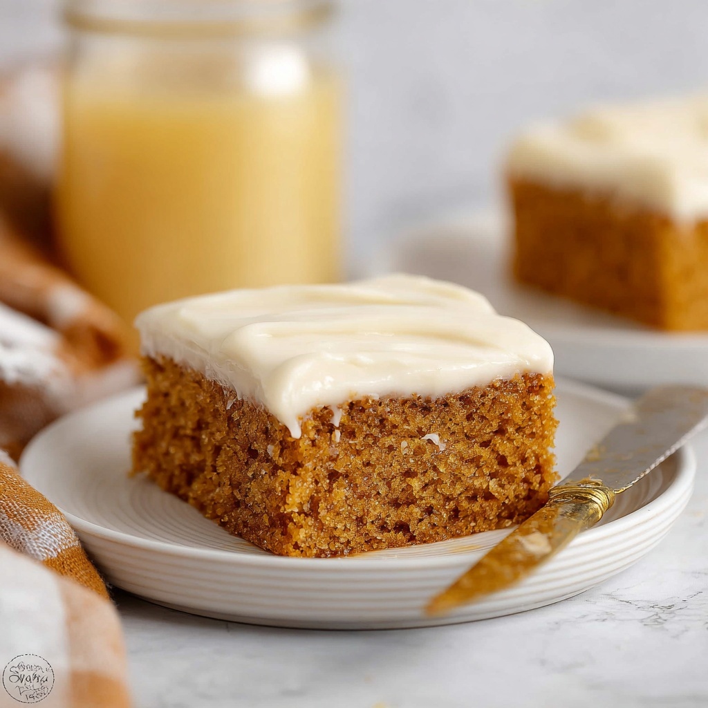 Applesauce Cake with Cinnamon Cream Cheese Frosting Recipe - Recipe Image