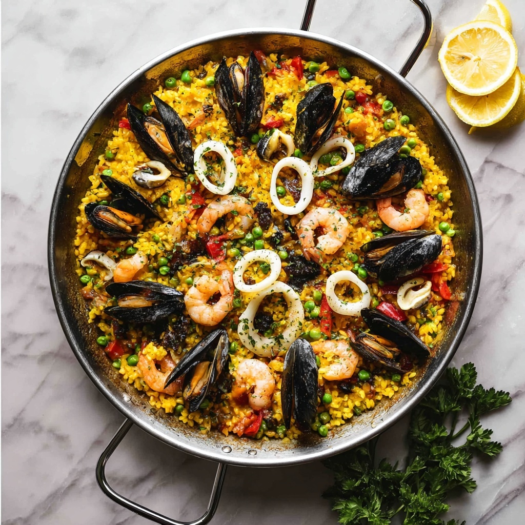 Spanish Chicken and Seafood Paella Recipe - Recipe Image