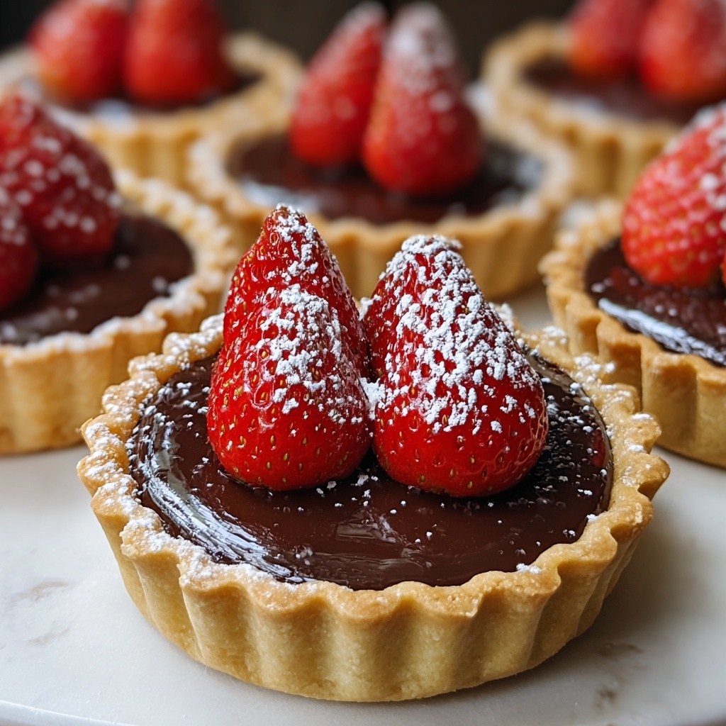 Chocolate Strawberry Tarts Recipe - Recipe Image