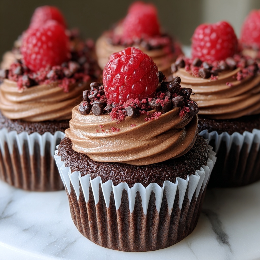 Decadent Raspberry Chocolate Lava Cupcakes Recipe - Recipe Image