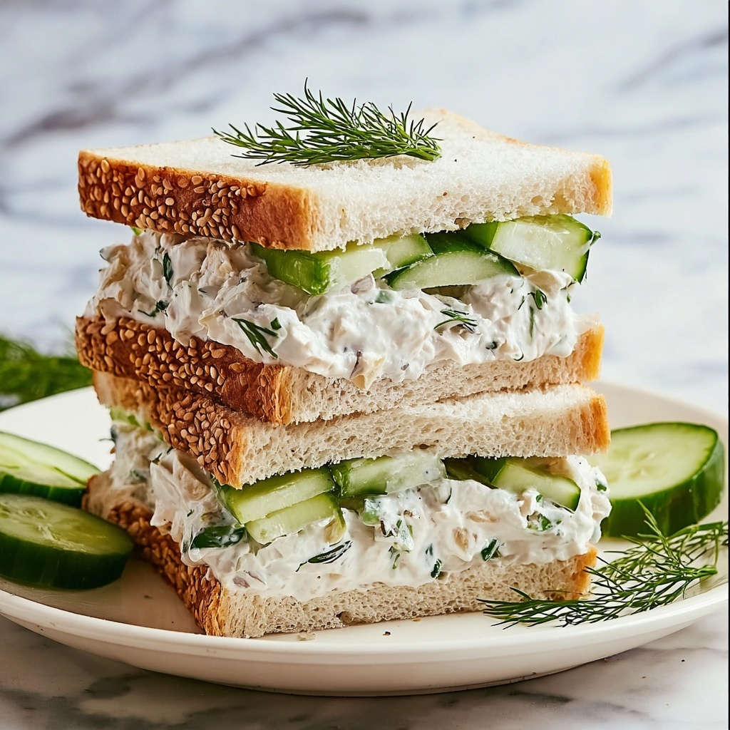 Cucumber Benedictine Tea Sandwiches Recipe - Recipe Image