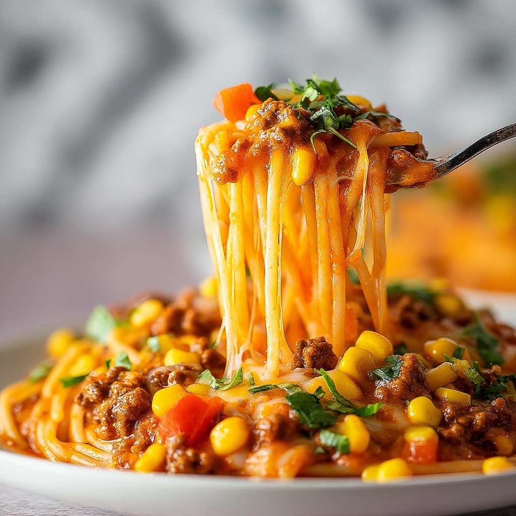 Easy Taco Spaghetti Recipe - Recipe Image