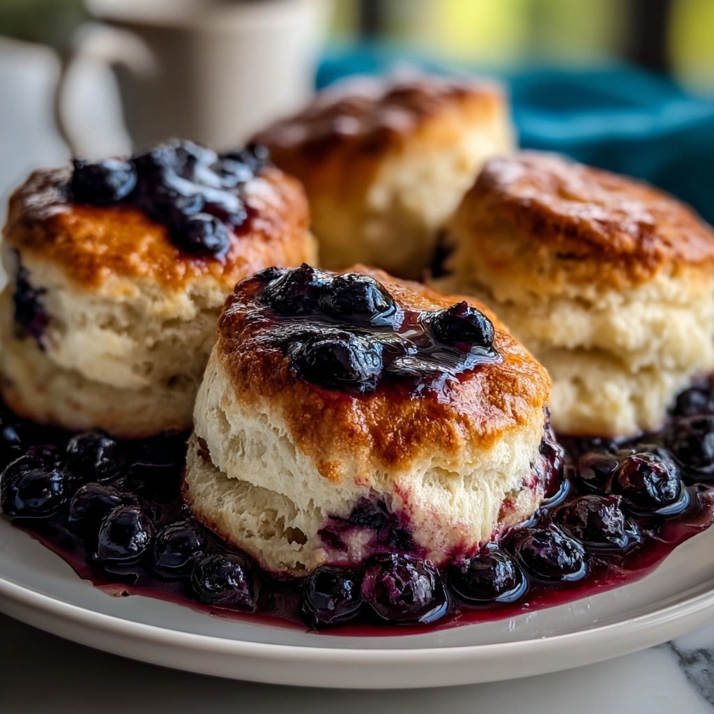 Delicious Blueberry Butter Swim Biscuits - Recipe Image