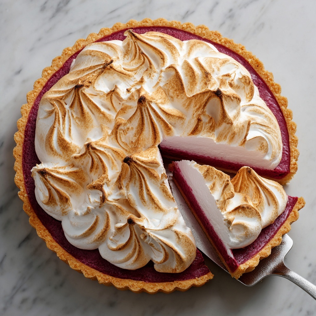 Decadent Purple Sweet Potato Pie with Swiss Meringue - Recipe Image