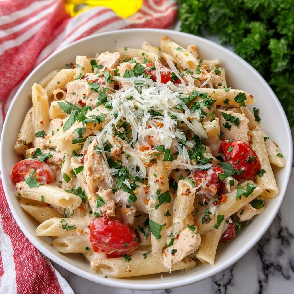 Baked Boursin Cajun Chicken Pasta Recipe - Recipe Image