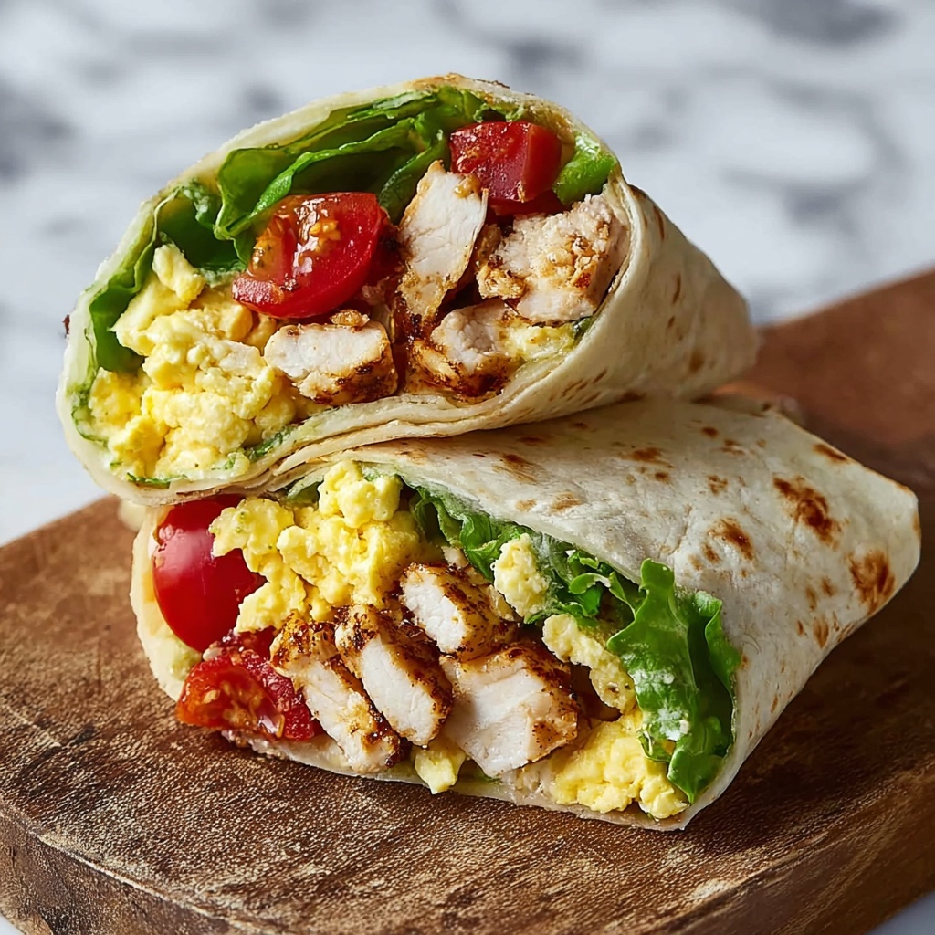 Protein-Packed Chicken Club Egg White Wrap for Healthy Lunch Recipe - Recipe Image