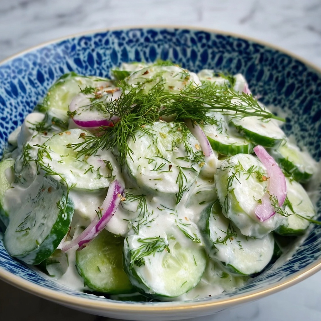 Cool and Creamy Tzatziki Cucumber Salad Recipe - Recipe Image