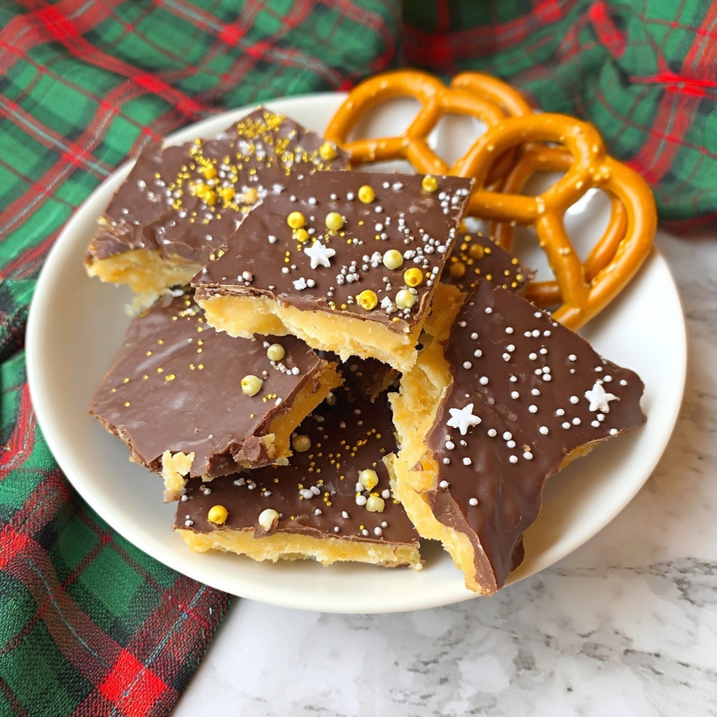 Pretzel Christmas Crack (Pretzel Toffee) Recipe - Recipe Image