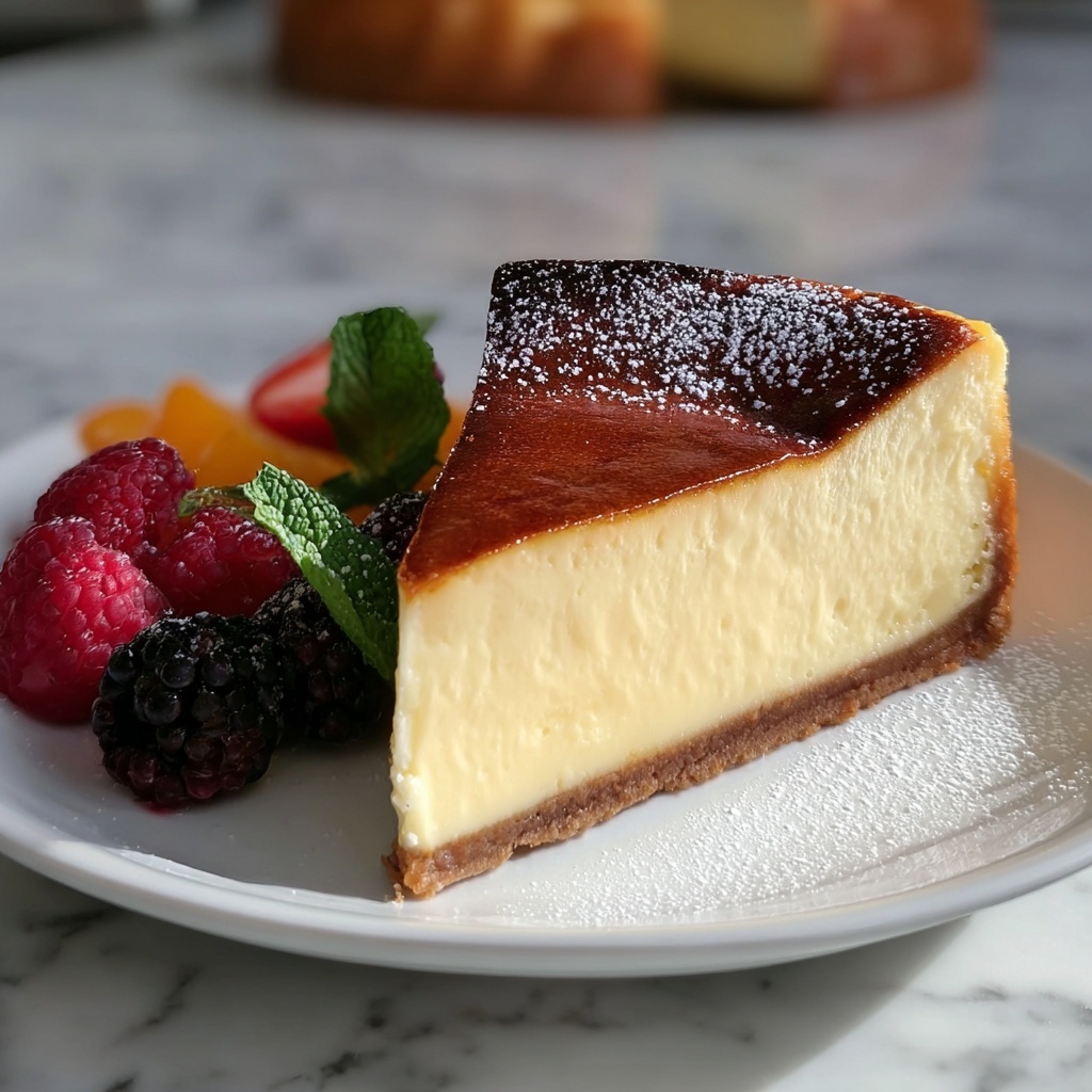 Creamy Burnt Basque Cheesecake Recipe - Recipe Image