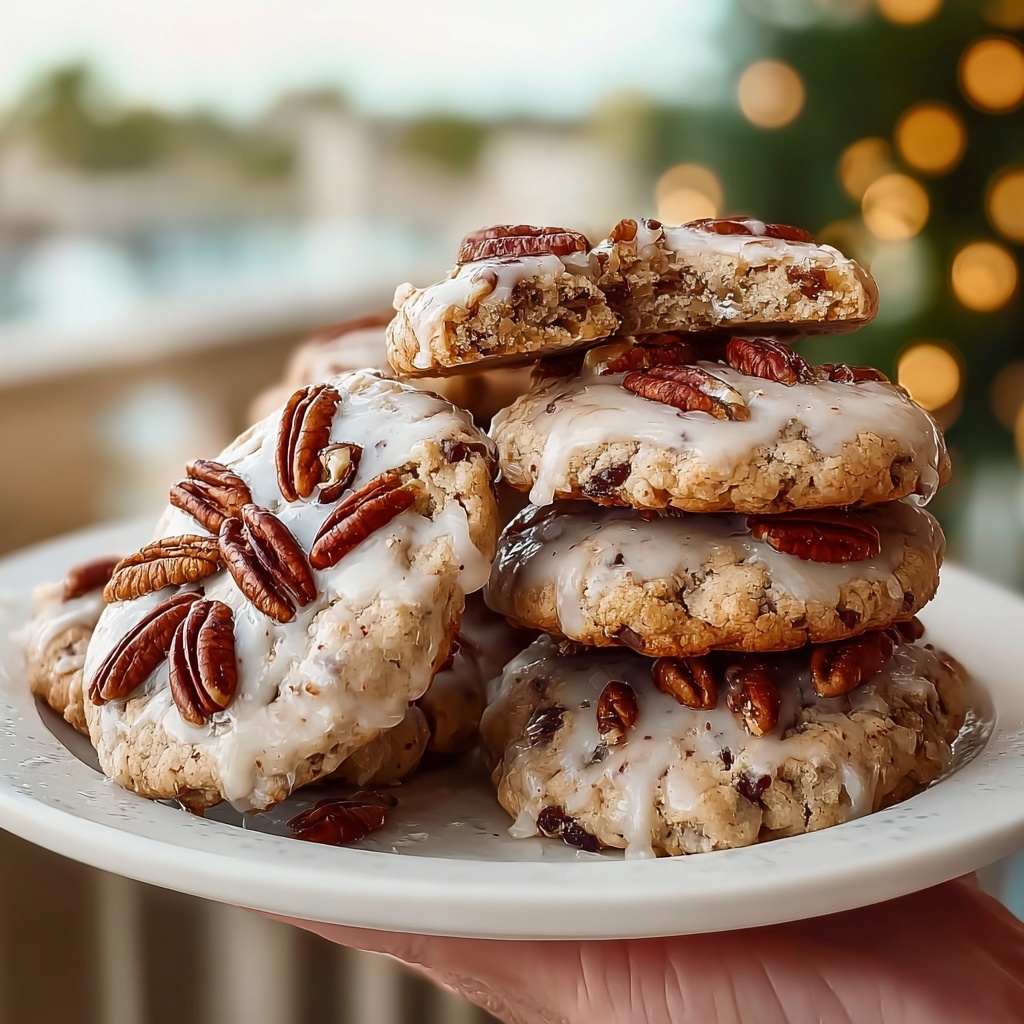 Frosted Butter Pecan Cookies Recipe - Recipe Image