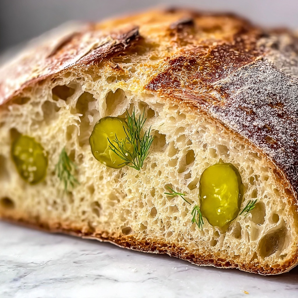 Tangy Dill Pickle Sourdough Bread Recipe - Recipe Image