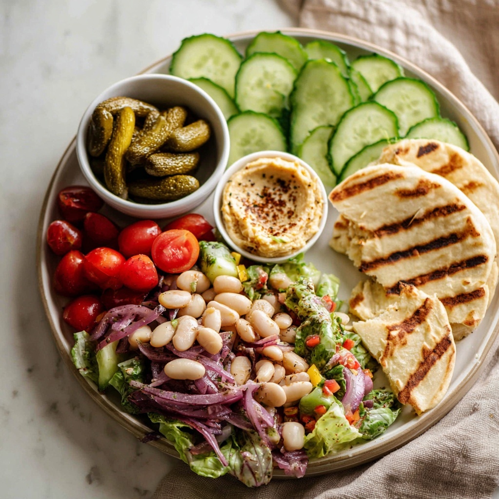 Marinated Green Olive Bean Salad with Chive Basil Dressing Recipe - Recipe Image