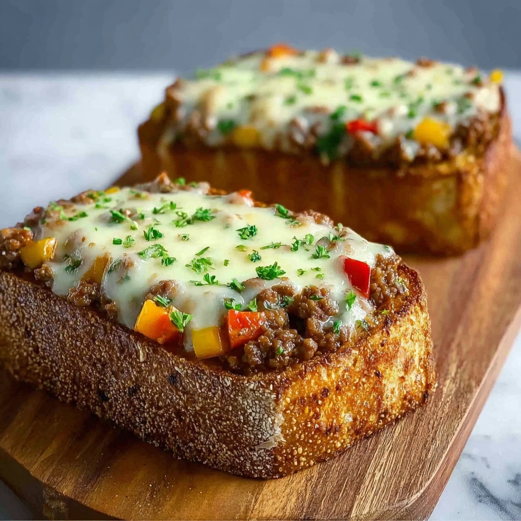 Cheesesteak-Stuffed Garlic Bread Loaf Recipe - Recipe Image