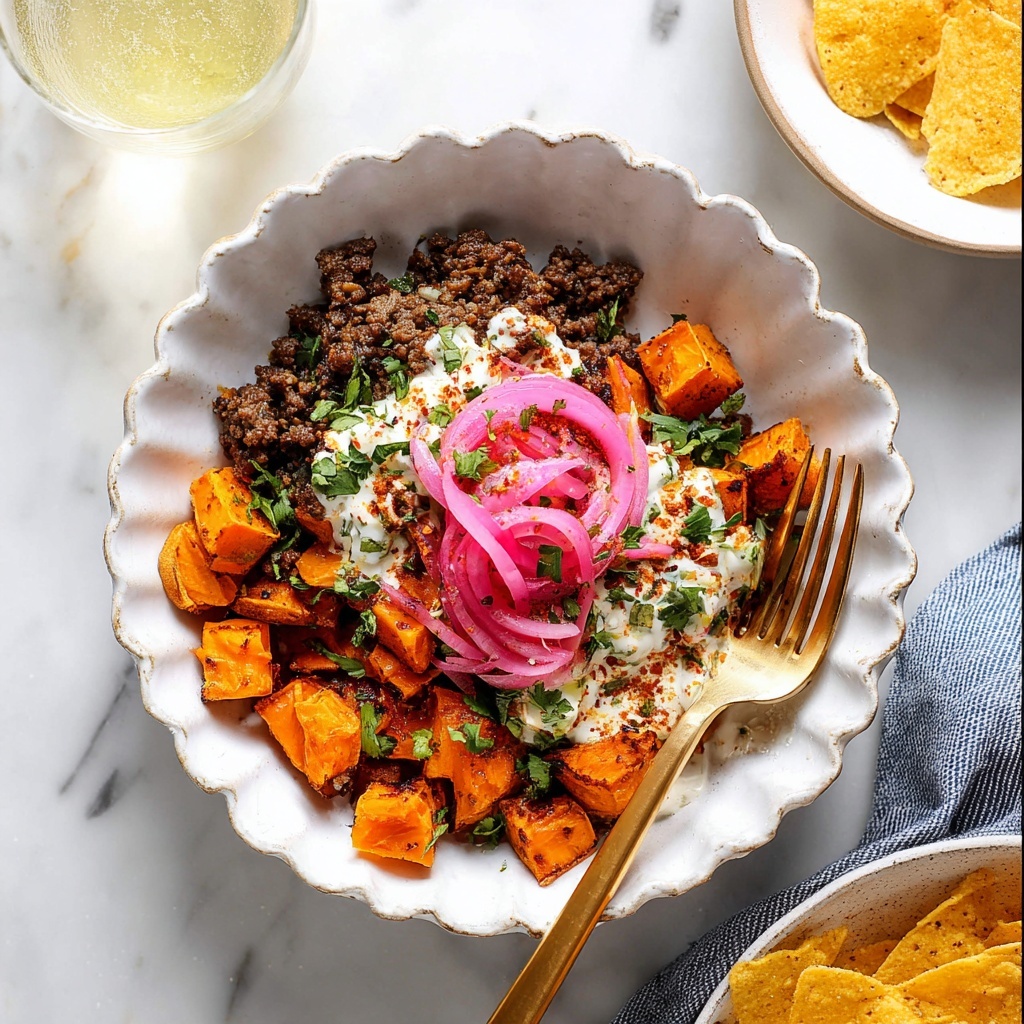 Street Corn Beef and Sweet Potato Bowls Recipe - Recipe Image