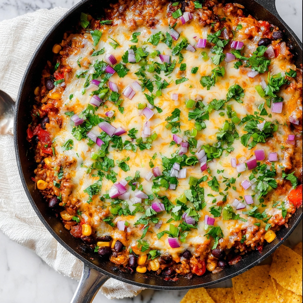 Cheesy Turkey Rice Taco Skillet Recipe - Recipe Image