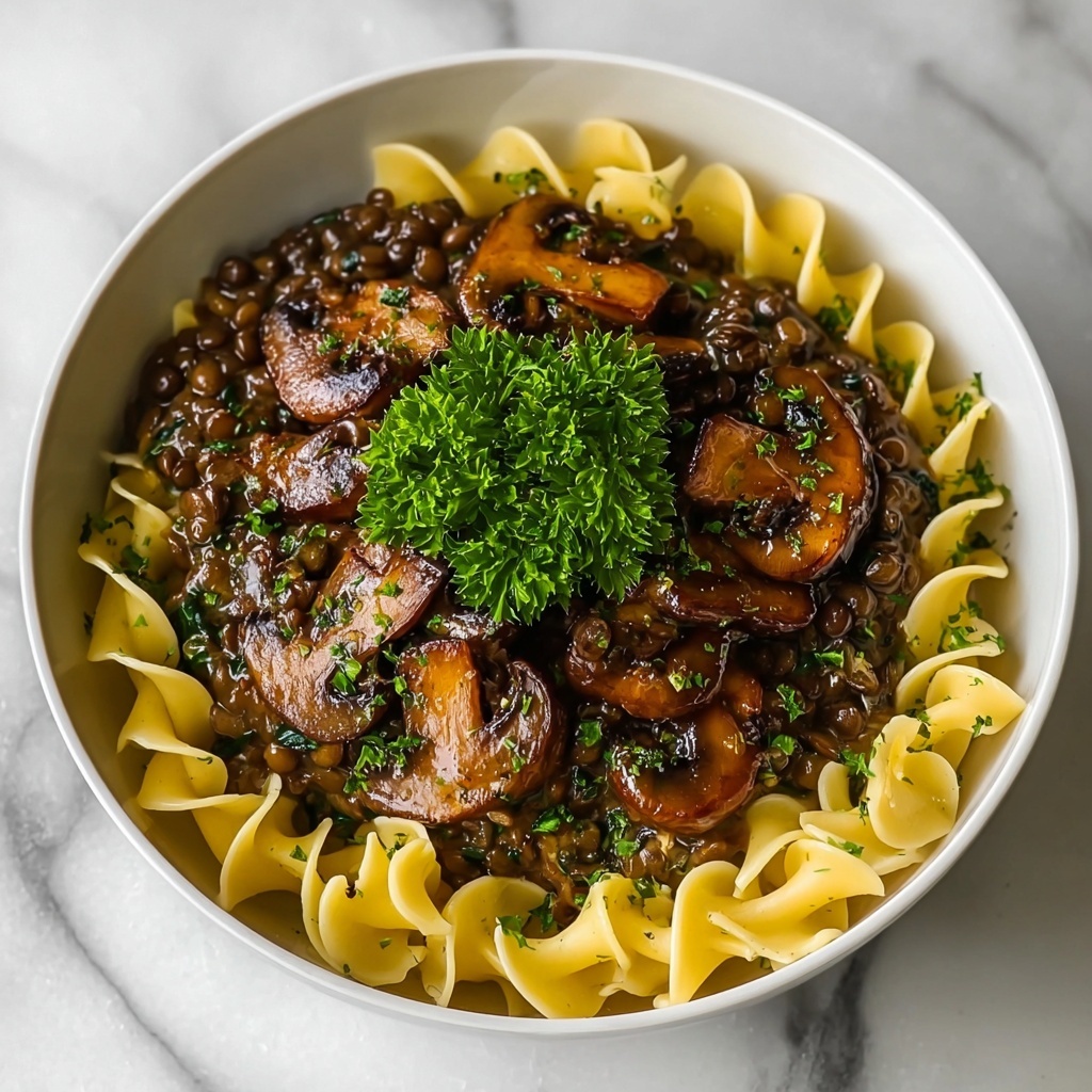 Simple Lentil Mushroom Stroganoff Recipe - Recipe Image