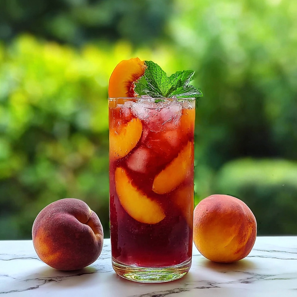 Peach Hibiscus Sunset Tea: Your Refreshing Summer Sip Recipe - Recipe Image