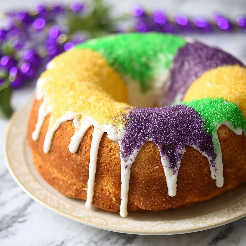 Shortcut Mardi Gras King Cake Recipe - Recipe Image