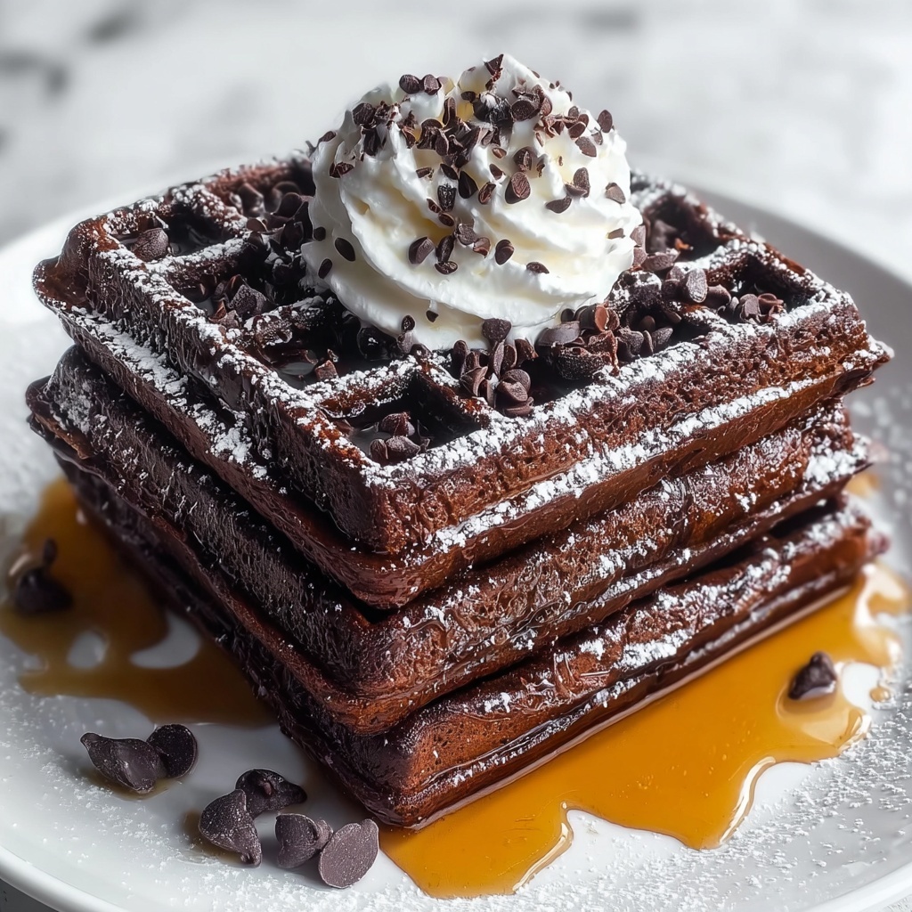 Fudgy Brownie Waffles Recipe - Recipe Image