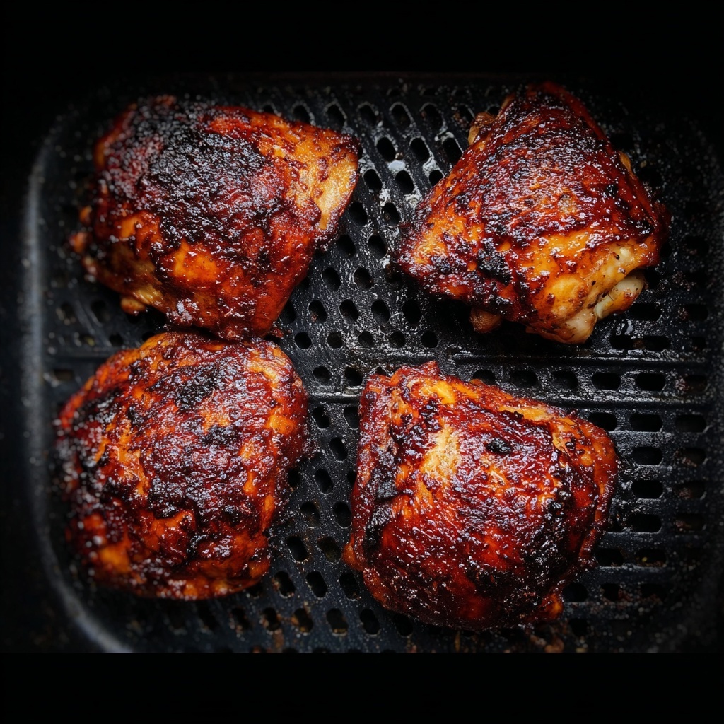 Air Fryer Hot Honey Chicken Thighs Recipe - Recipe Image